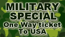 miltary special one way ticket