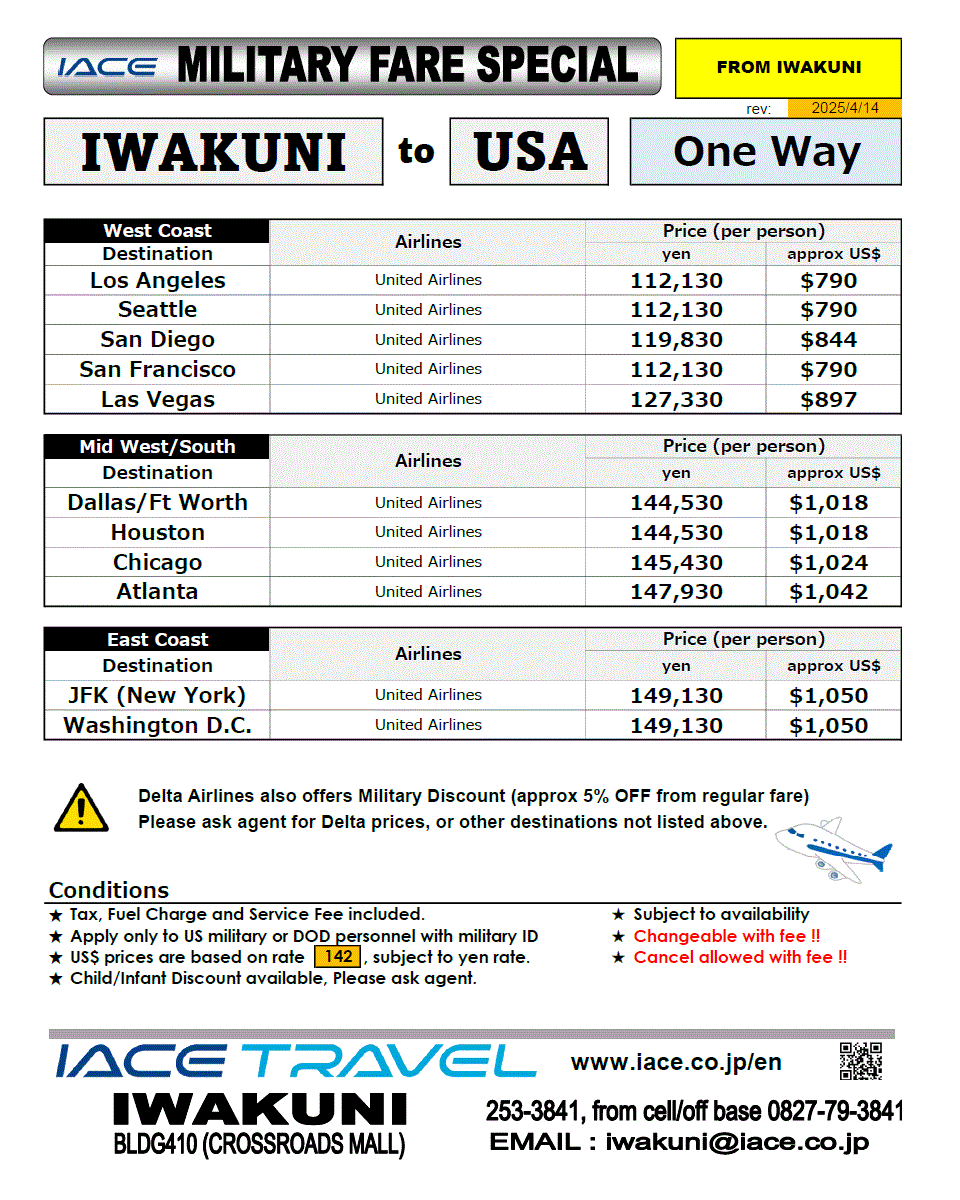 One way Ticket to USA