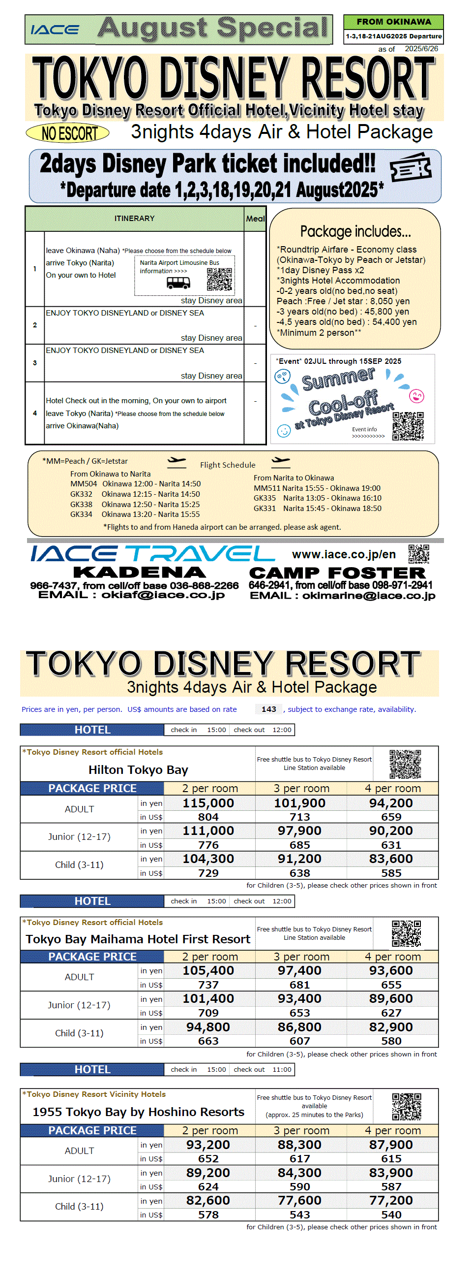 Tokyo Disney Resort 4days