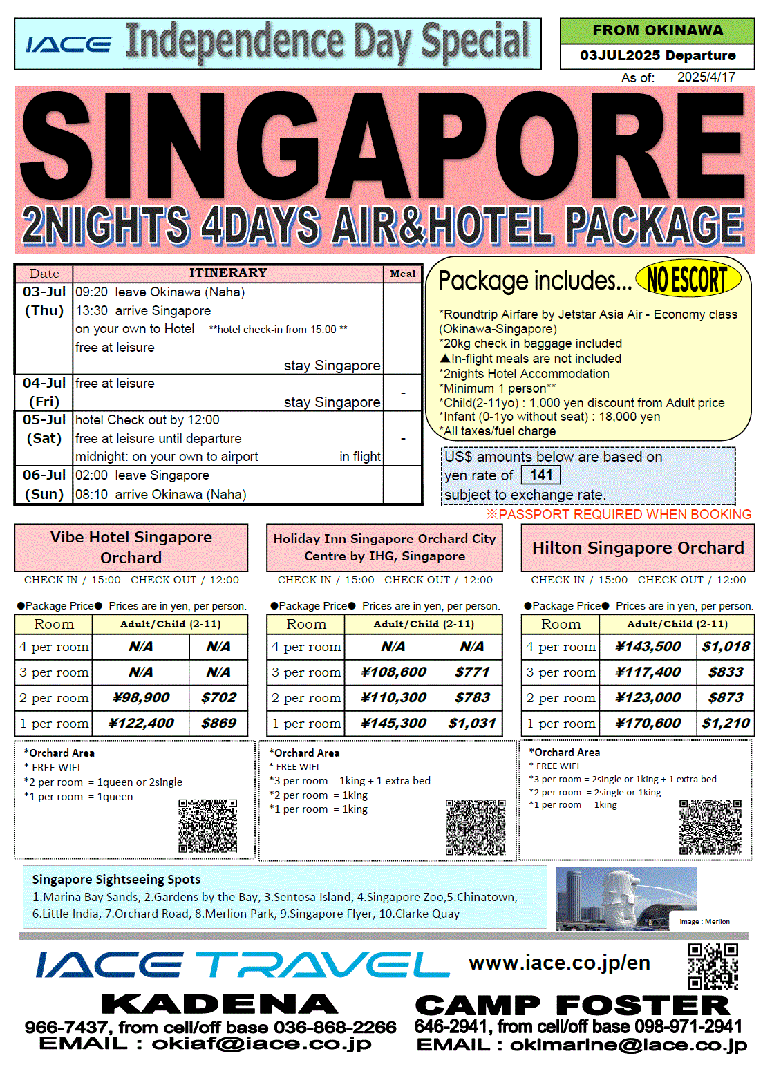 Singapore 4days