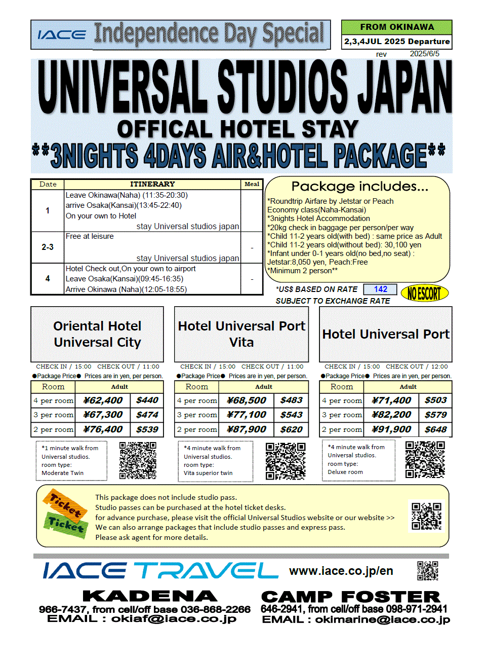 Universal Studios Japan 4days