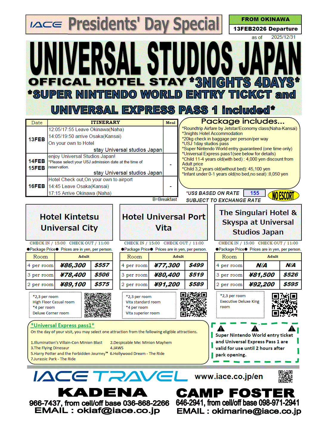 Universal Studios Japan 4days