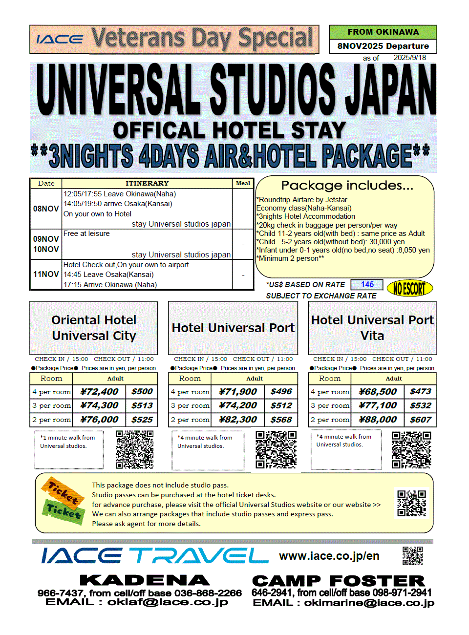 Universal Studios Japan 4days